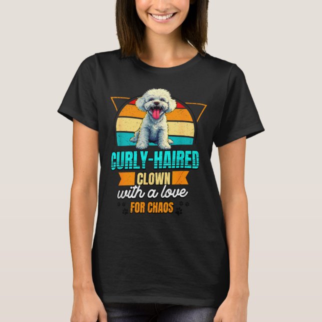 T-shirt Bichon Frise Lover Funny Bichon Frise Retro  (Devant)