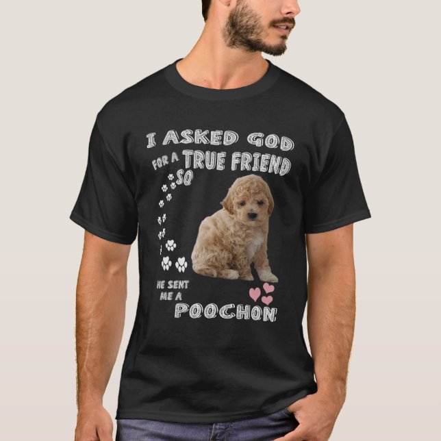T-shirt Bichon Poodle Chien Maman, Bichon Poo Papa Costume (Devant)