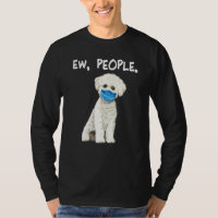 Bichons Frise Ew Personnes Chien Portant Un Masque