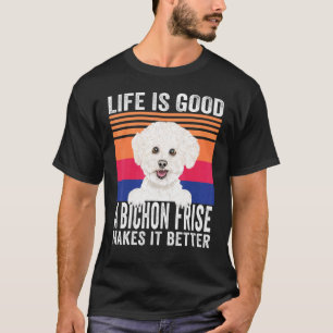 T-shirt Bichons Frisés Rend Votre Vie Heureuse Vintage
