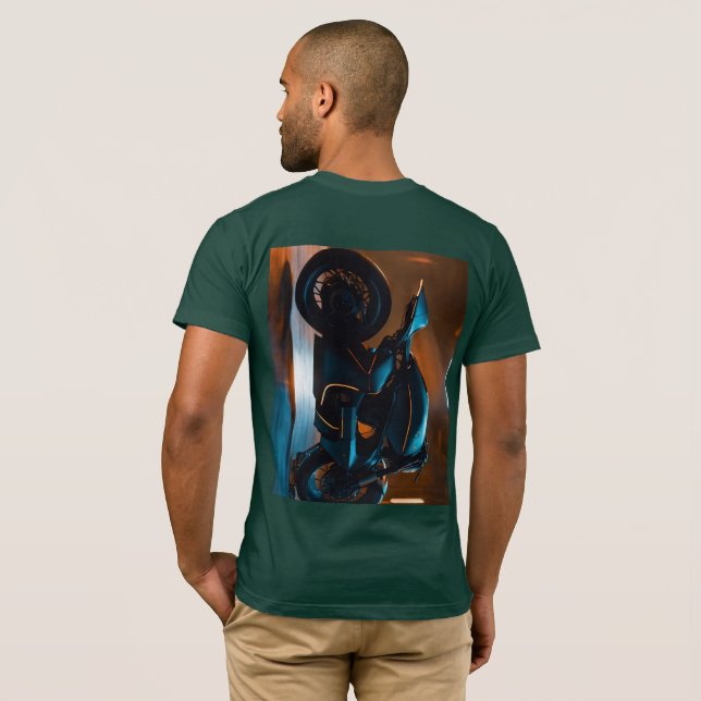 T-shirt Bick et voiture bugati et ninja H2R pavé (Dos entier)