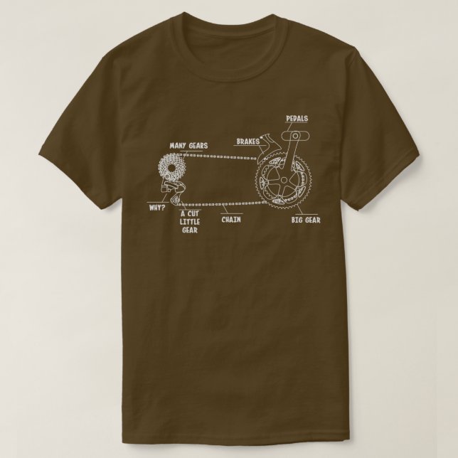 T-shirt bicycle parts Essential  (Design devant)