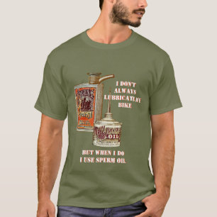 T-shirt Bicycle Vintage Sperm Oil Cans Bicyclage