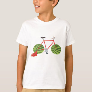 T-shirt Bicyclette amusante avec Roues de pastèque