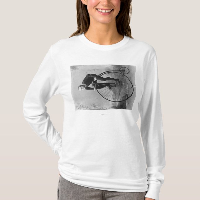 T-shirt Bicyclette avec la grande photographie de roue (Devant)