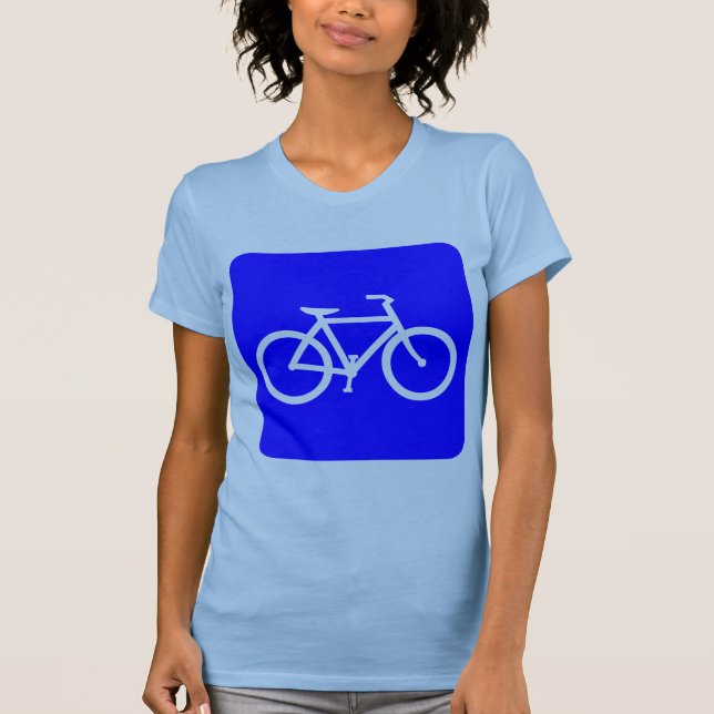T-shirt Bicyclette - Bleu (Devant)