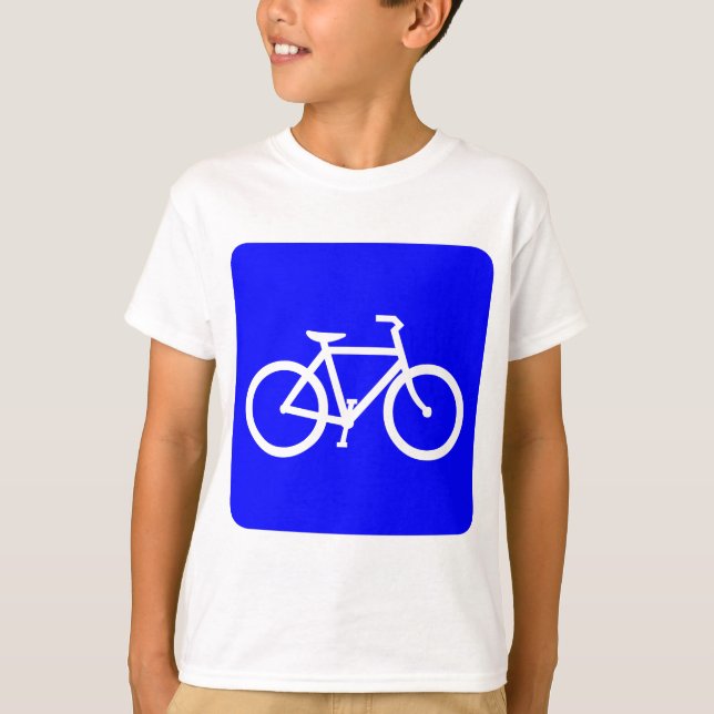 T-shirt Bicyclette - Bleu (Devant)