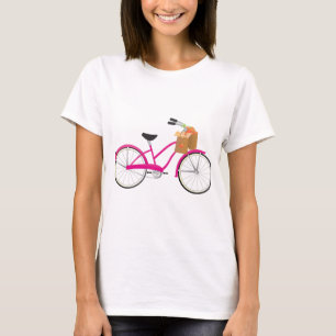 T-shirt Bicyclette de roses indien avec des oranges