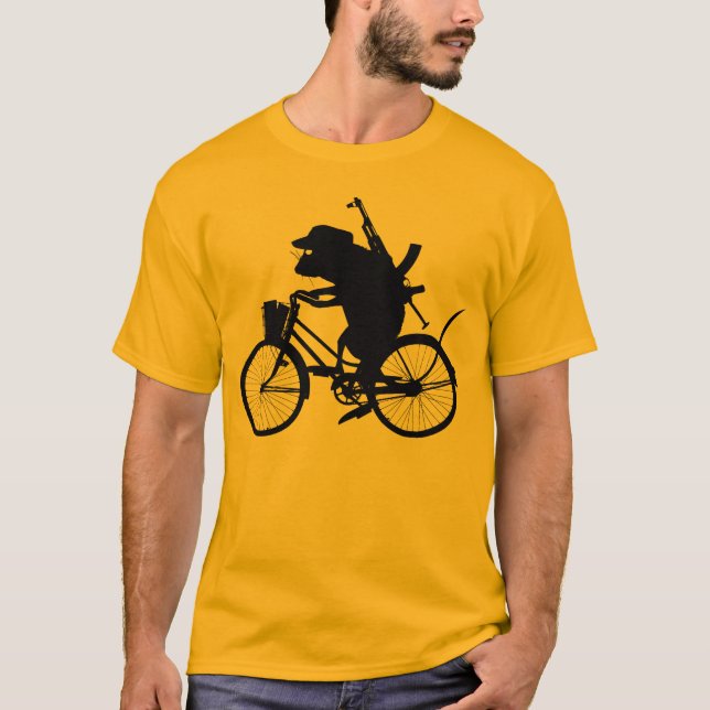 T-shirt Bicyclette évolutionnaire de souris (Devant)