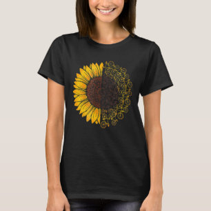 T-shirt Bicyclette Sunflower Tee - shirt Vélo cadeau Lover