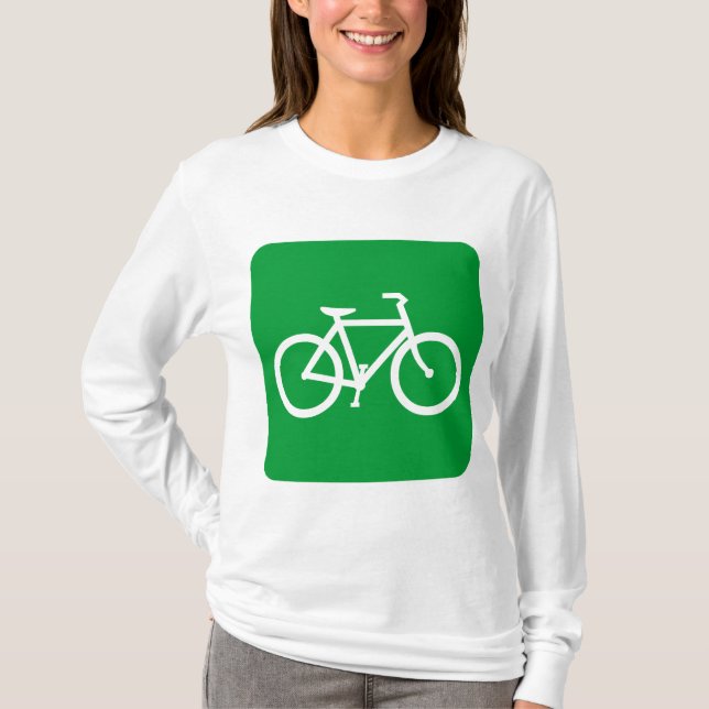T-shirt Bicyclette - Vert laiton (Devant)