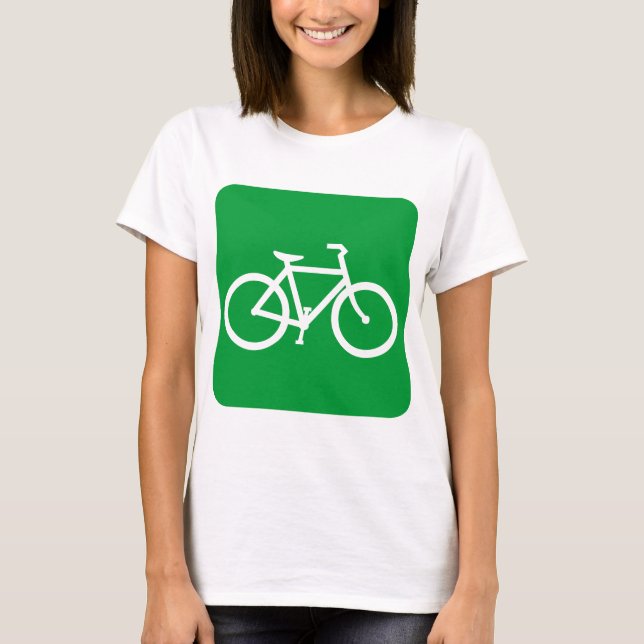 T-shirt Bicyclette - Vert laiton (Devant)