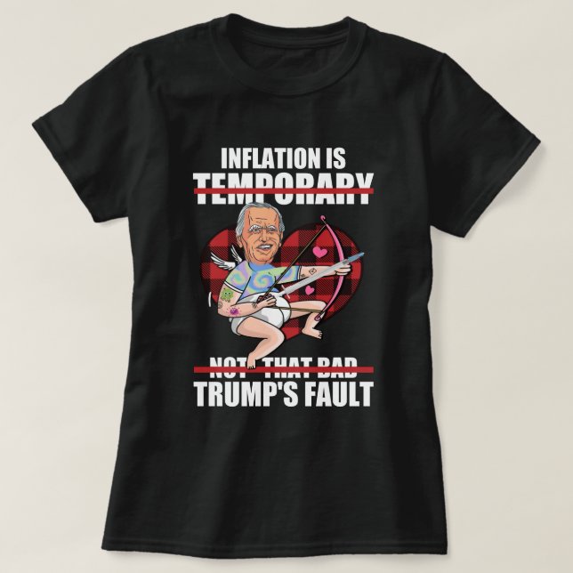 T-shirt Biden A Menti Trump Fault Anti Joe Biden Cupid (Design devant)