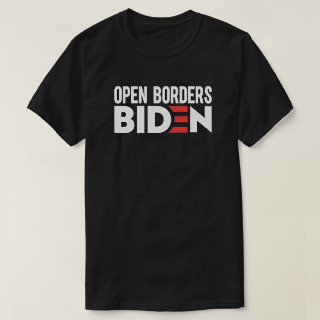 T-shirt Biden aux frontières ouvertes (Design devant)