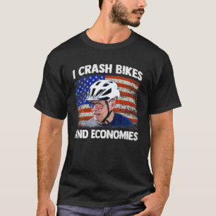T-shirt Biden Bicyclette Drôle Biden Tombant Mème I Crash 