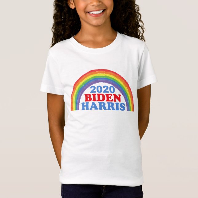 T-Shirt Biden Harris 2020 Rainbow Kids (Devant)