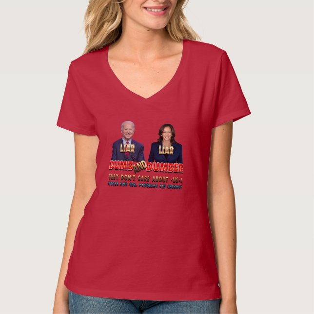 T-shirt Biden Harris Dumb & Dumb (Devant)