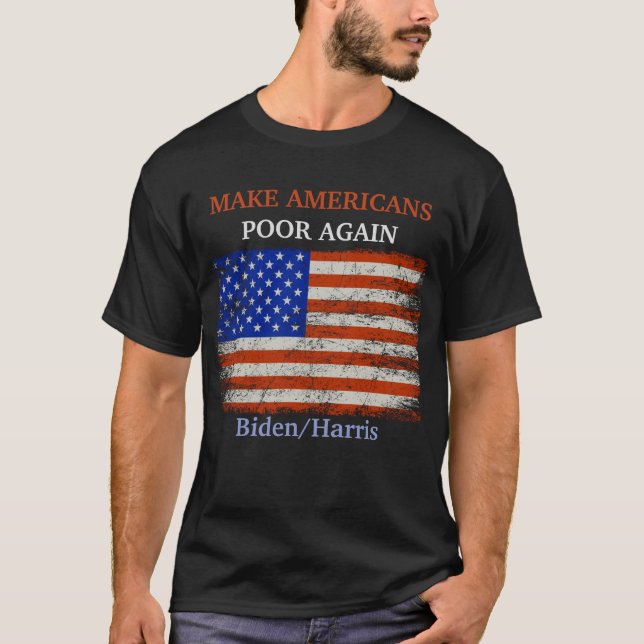 T-shirt Biden/Harris Flag / Biden : Rendre les Américains  (Devant)