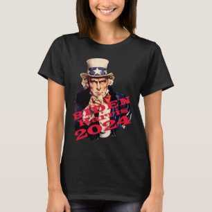 T-shirt Biden Harris FW FV HG Vote Bleu Démocrate