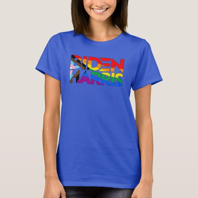 T-shirt Biden Harris LGBTQ+ Progrès (Devant)
