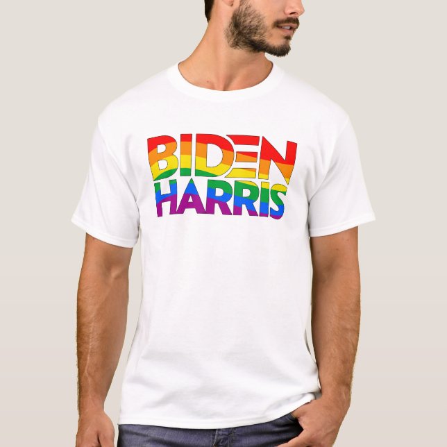 T-shirt Biden Harris Pride Rainbow (Devant)