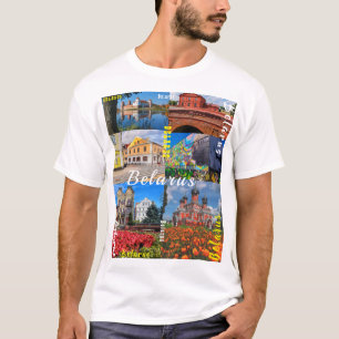 T-shirt Biélorussie Minsk Grodno Pinsk Borisov Architectur