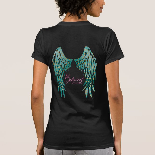 T-shirt Bien-aimée Psaume renaître 91:11 Écriture Ange Bib (Dos)