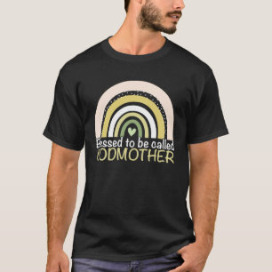 T-shirt Bienheureuse d'être appelée marraine Boho Rainbow