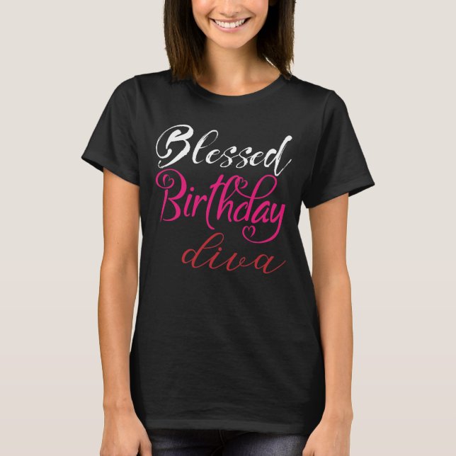 T-shirt Bienheureux Anniversaire Diva Paraphernalia Sorori (Devant)