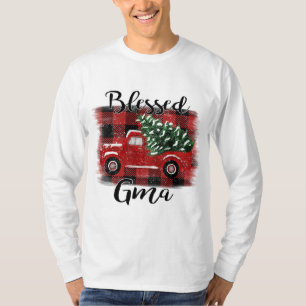 T-shirt Bienheureux Camion Rouge Gma Vintage Arbre de Noël