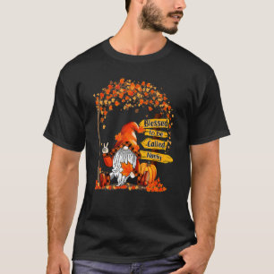 T-shirt Bienheureux d'être appelé Nanny Gnome automne reme