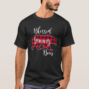 T-shirt Bienheureux Ours Rouge Buffalo Chèque Plaid Fun Gr
