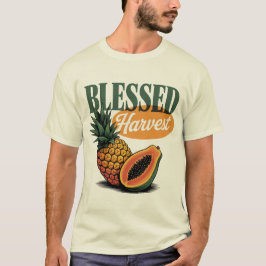 T-shirt Bienheureux Récolte ananas Papaya Retro Tee