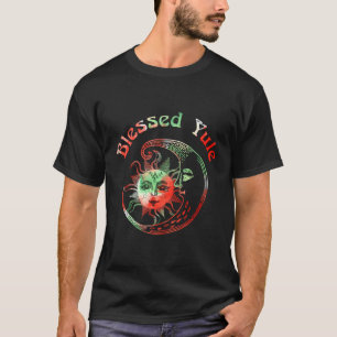 T-shirt Bienheureux Yule Tie Dye Moon Solstice Hiver Solst