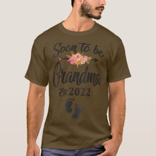 T-shirt Bientôt être grand-mère 2022 Fête des mères premiè