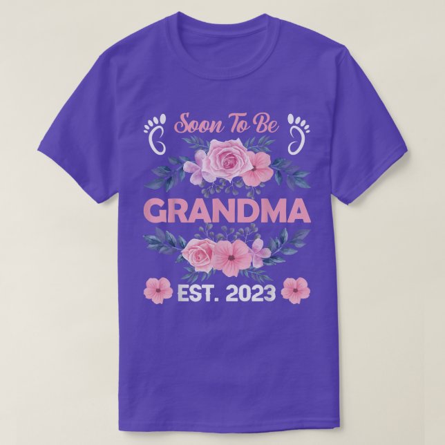 T-shirt Bientôt Être Grand-Mère Est 2023 Grossesse Faire-p (Design devant)