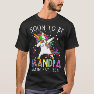 T-shirt Bientôt Être Grand-Père 2021 Unicorn