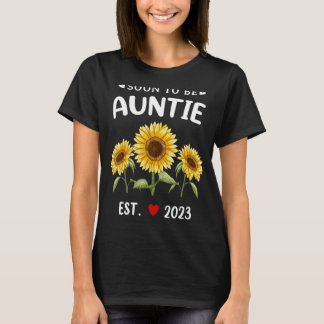 T-shirt Bientôt être la tante 2023 Fête des mères de tourn