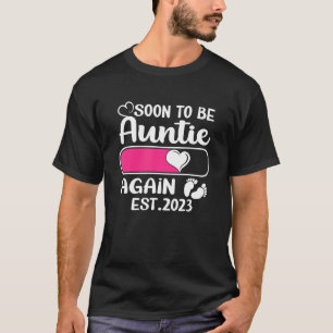 T-shirt Bientôt être la tante à nouveau 2023 Fête des Mère
