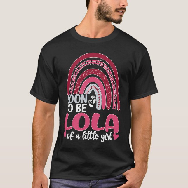 T-shirt Bientôt Être Lola D'Une Fille Promue À Lola Future (Devant)
