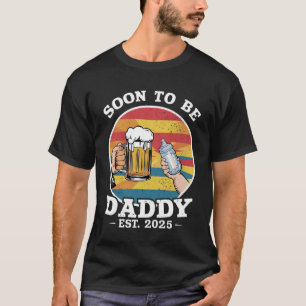 T-shirt Bientôt Être Papa 2025 Première Fois Papa 2025 Rét