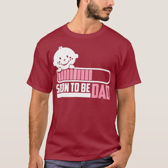 T-shirt Bientôt être papa d'un Baby shower de fille de béb (Devant)