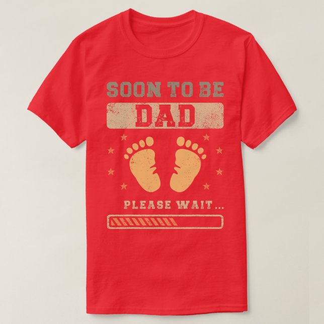T-shirt Bientôt Être Papa Grossesse Faire-part Attendu Af (Design devant)
