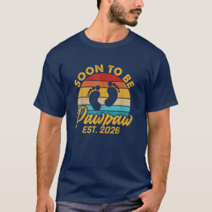 T-shirt Bientôt être PawPaw Est 2026 Cadeaux Grand-père Vi
