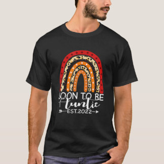 T-shirt Bientôt Être Tante Est 2022 Drôle Pluie de la Fête