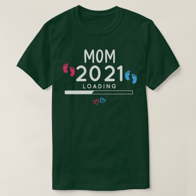 T-shirt bientôt être une maman 2021 chargement chemise mèr (Design devant)
