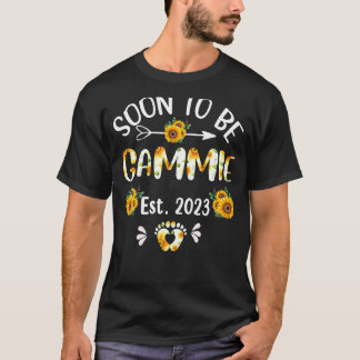 T-shirt Bientôt Gammie 2023 Fête des mères de tournesol
