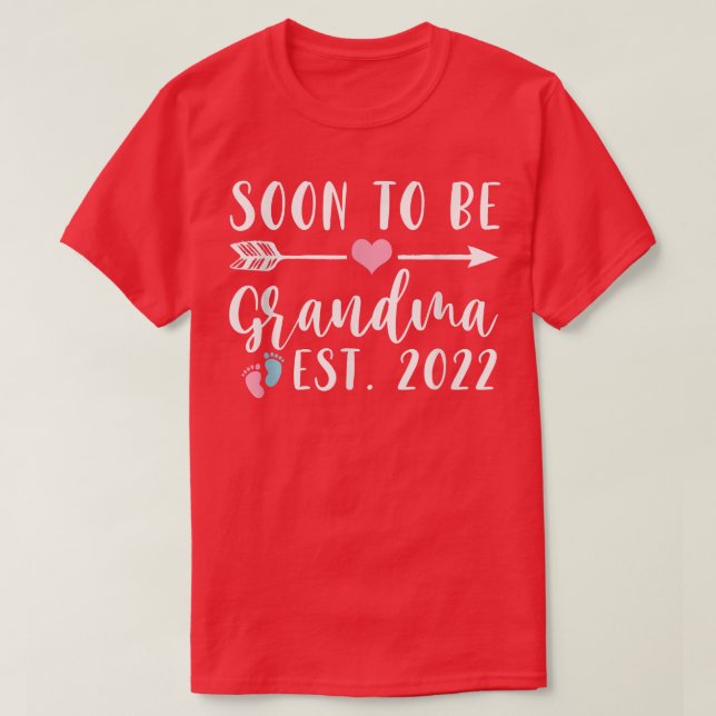 T-shirt Bientôt Grand-mère 2022 Fête des Mères pour le nou (Design devant)