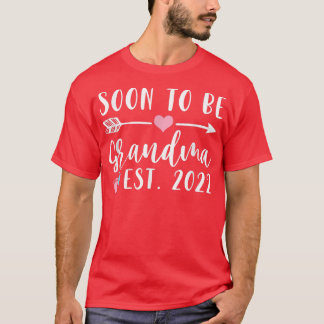T-shirt Bientôt Grand-mère 2022 Fête des Mères pour le nou
