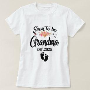 T-shirt Bientôt grand-mère 2025 promue grand-mère 2025